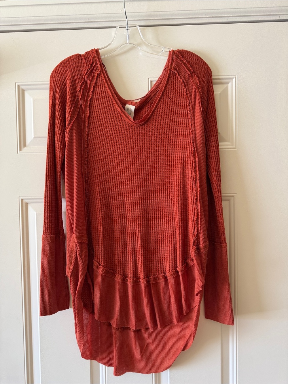 We The Free Free People Thermal Top Burnt Orange Size Small